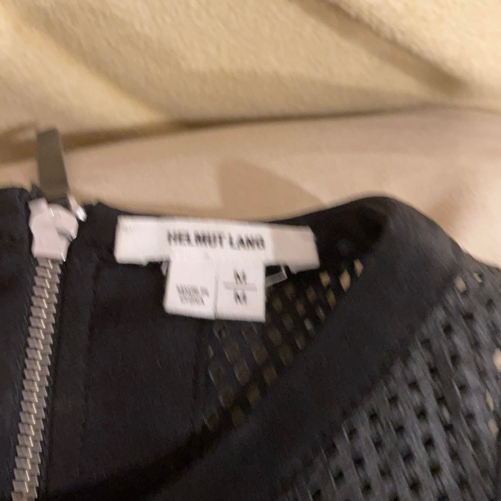 Helmut Lang leather sleeveless top